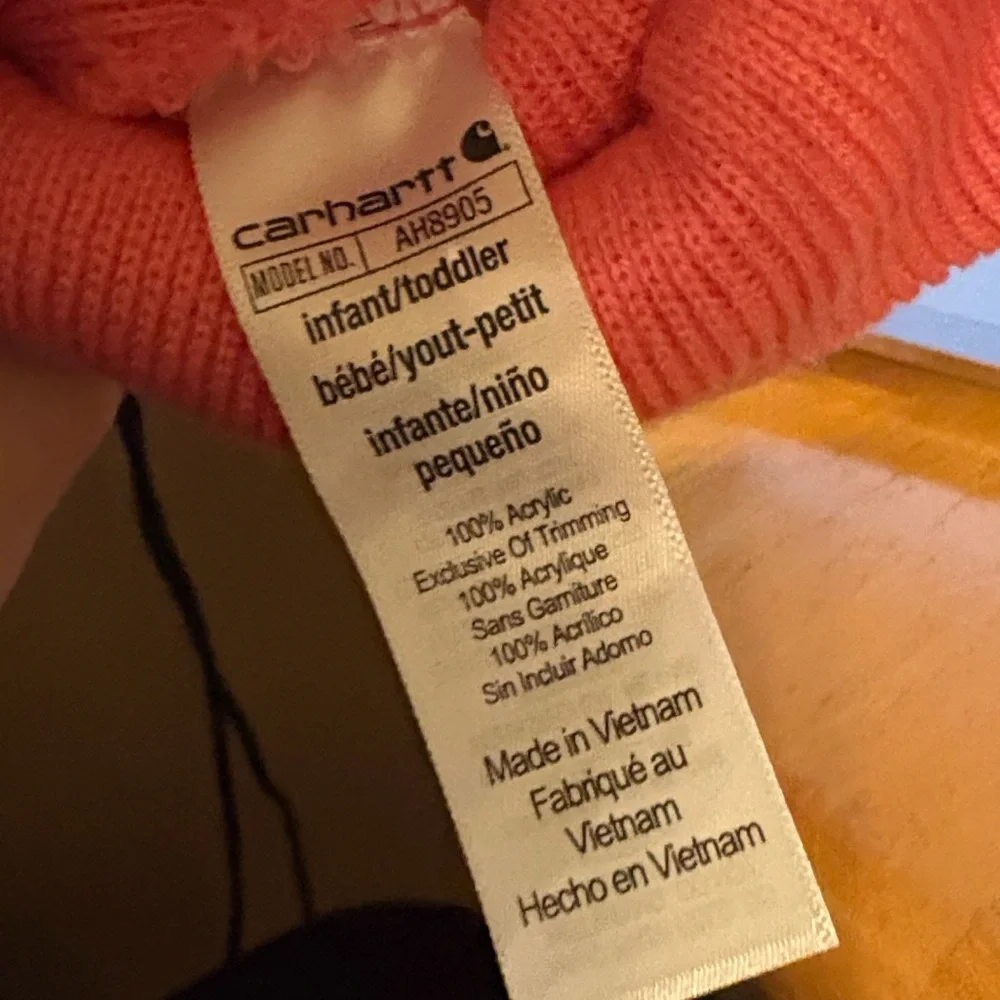 Carhartt Infant/Toddler Pink Knit Beanie Hat